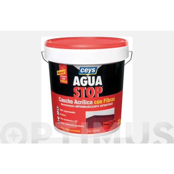 AGUASTOP CAUCHO FIBRAS GRIS DE 5 KG 