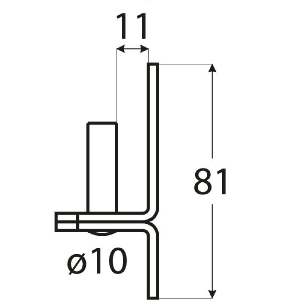 C 10/11 - Soporte de bisagra 11x81x10