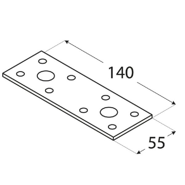 CONECTOR PLANO 140x55 LP2 DOMAX