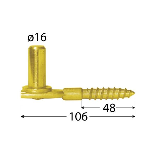 CW 16/106 - Soporte de bisagra para atornillar106x48x16