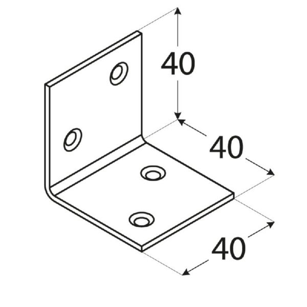 ESCUADRA ANCHA 40X40X40 KS2 DOMAX