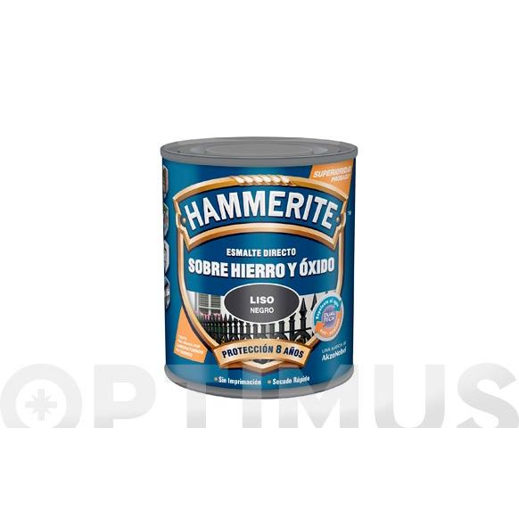 ESMALTE HAMMERITE SOBRE HIERRO Y OXIDO LISO 0,750L MARRON