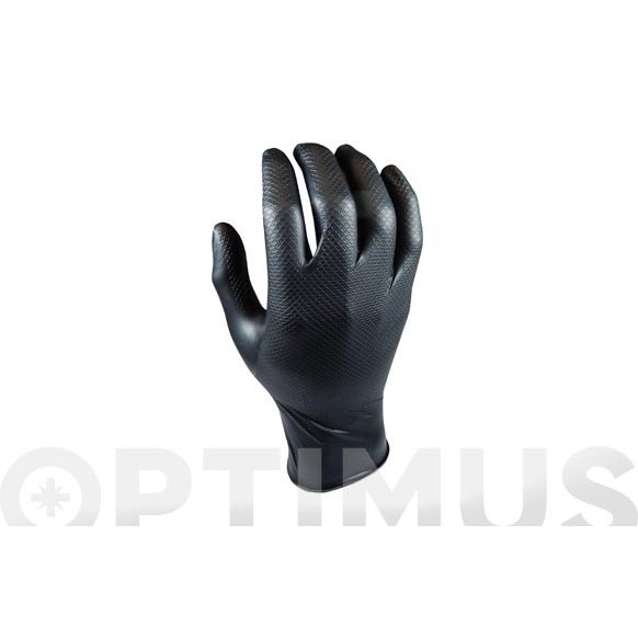 GUANTE DESECHABLE GRIPPAZ NEGRO T.L (50UNI)