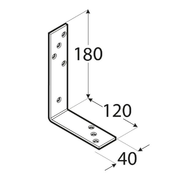 KB 3 - Escuadra para viga bicromatada 180x120x40