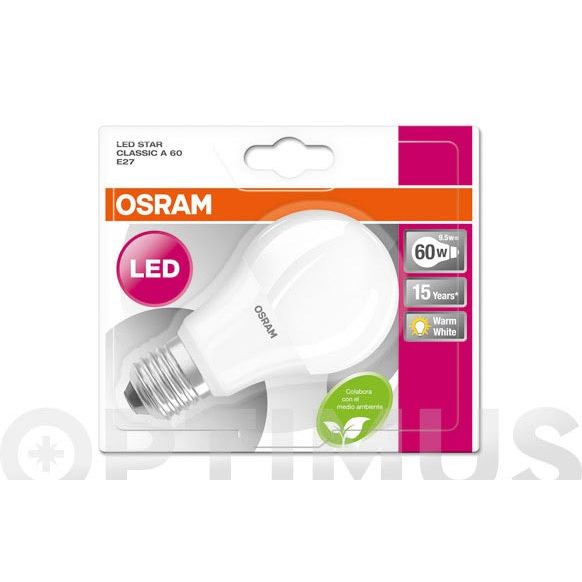 LAMPARA LED ESTANDAR 806LM E27 9,5W 4000K LUZ NEUTRA