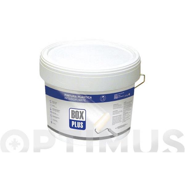 PINTURA PLASTICA MATE BOX PLUS INTER-EXTER. 15 KG. BLANCA